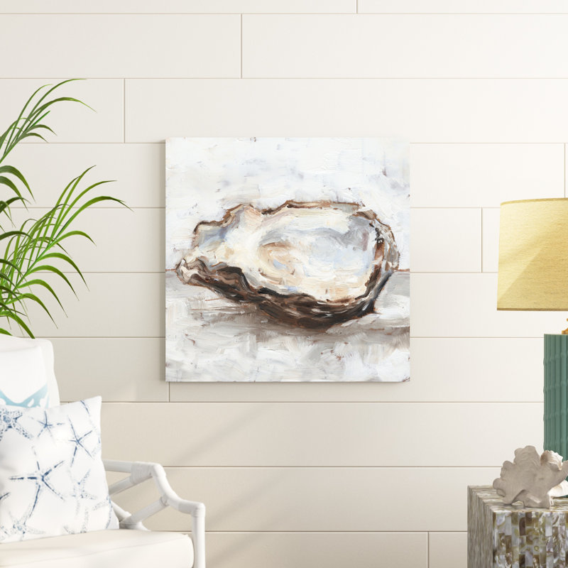 «Oyster Study II» par Ethan Harper, reproduction d'art mixte résistant aux rayons UV, H 30 po x l 30 po, Toile tendue