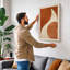 Curved Forms in Rust Minimalist - Wrapped Canvas-131762680-131762679