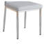 Ensemble de 6 chaises de salle à manger ergonomiques gris clair et argentées - Cuir synthétique d'une hauteur de 37 pouces avec structure en métal et sièges de cuisine modernes-65773722