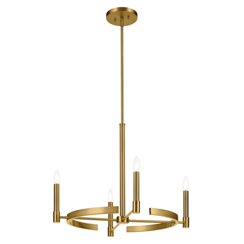 Lustre 4 lumières 20,25 po, Laiton
