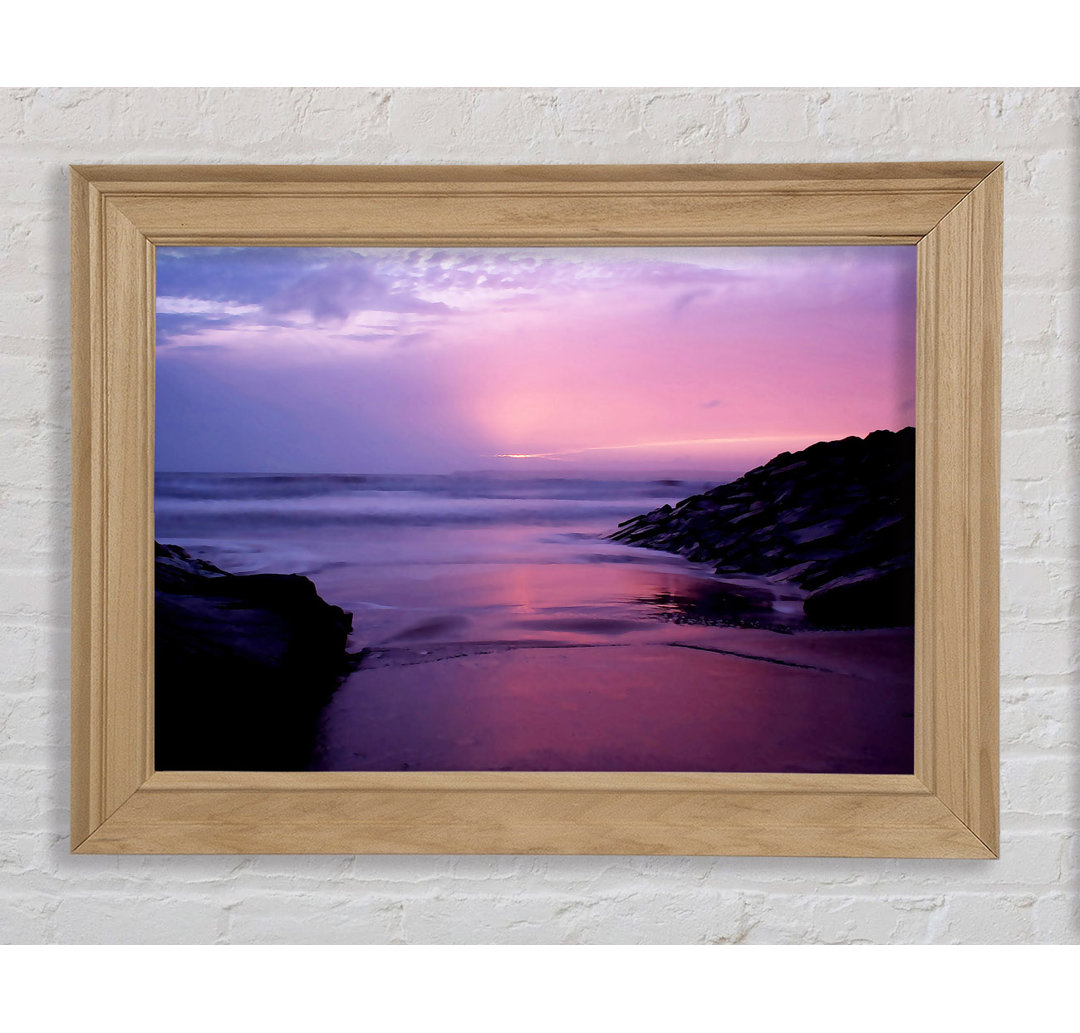 Sonnenuntergang am Strand von Aberavon - Einzelne Bilderrahmen Kunstdrucke