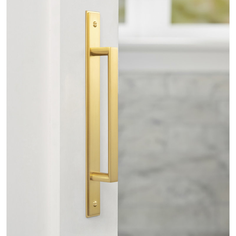 Poignée d'armoire classique avec contre-plaque (G026), 5", Or brossé