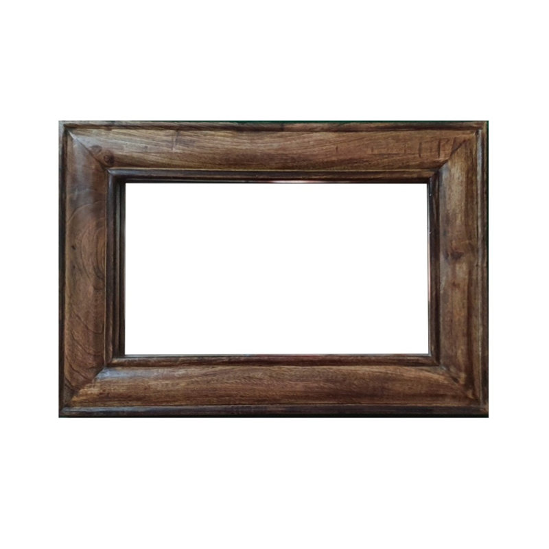 Adriano Flat Wall Mirror, 41cm H x 60cm W, Brown