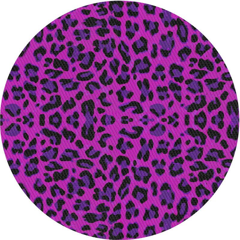 Animal Print Indoor Rug, Round 7'