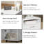 Armoire de rangement mobile en métal blanc avec tiroir et tablette