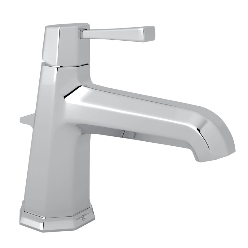 Deco Single Handle Lavatory Faucet, Polished Chrome