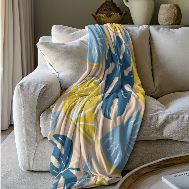 Summer Bliss - Couverture Sherpa de qualité supérieure 1 pièce WB_FL_100624_0111, L 50 po x L 60 po