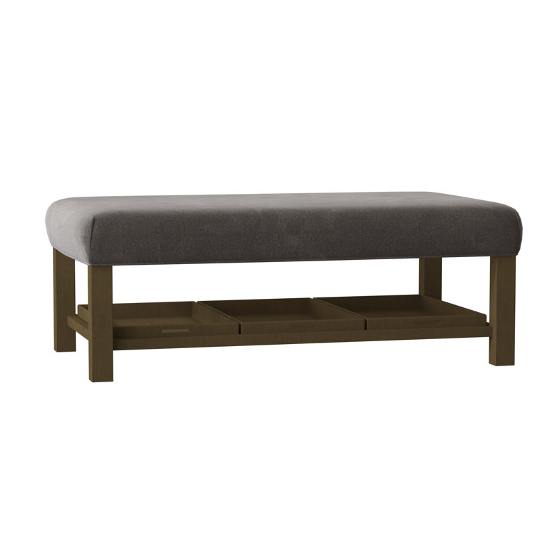 Repose-pieds Paula Deen Home, Manhattan, Velours performance gris Nickie 45