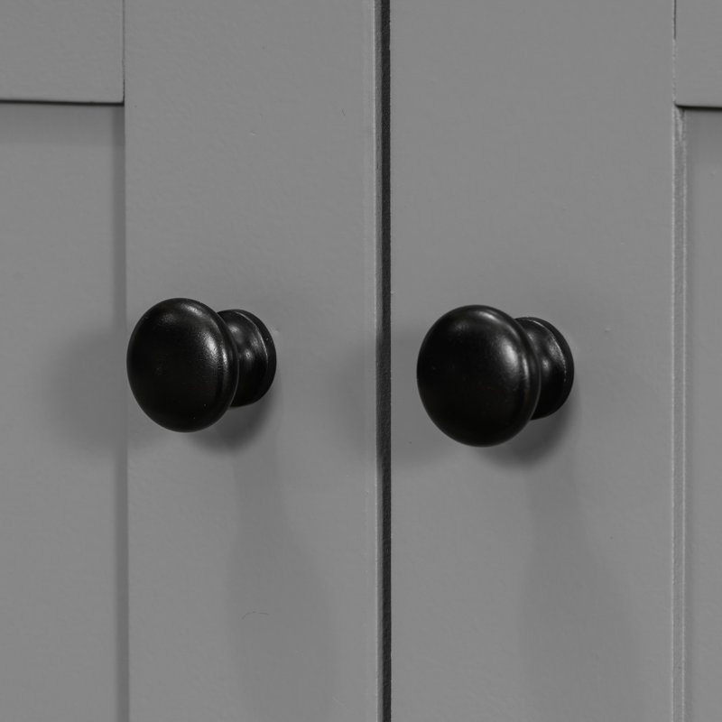 Meuble-lavabo gris 36 po avec lavabo en céramique, 5 tiroirs, fonction de fermeture en douceur, capacité de rangement de 36 po