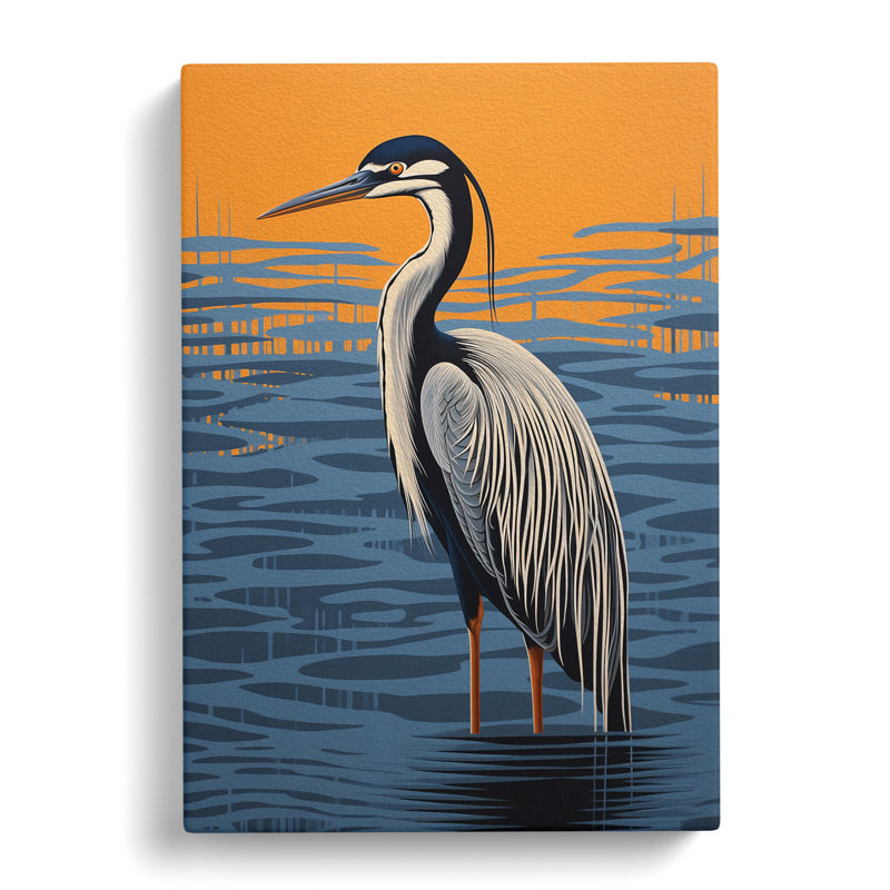 Heron Op No.2 - Print, 60cm H x 40cm W x 3cm D
