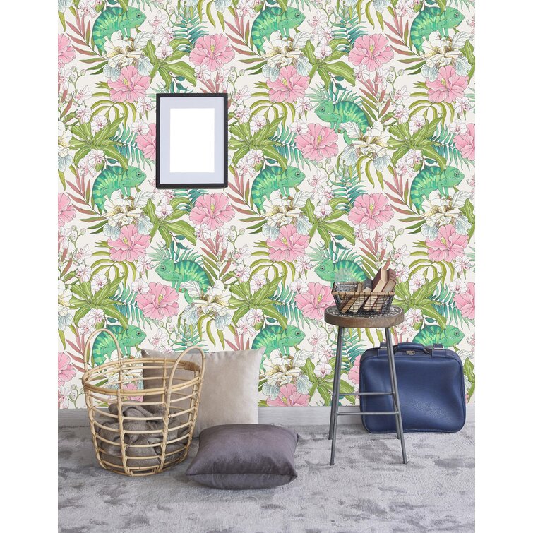 UniQstiQ Peel & Stick Floral Wall Mural | Wayfair