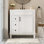 Meuble-lavabo de 30 po avec lavabo en céramique, petite armoire de salle de bain, armoire moderne avec 2 tiroirs et tablette réglable