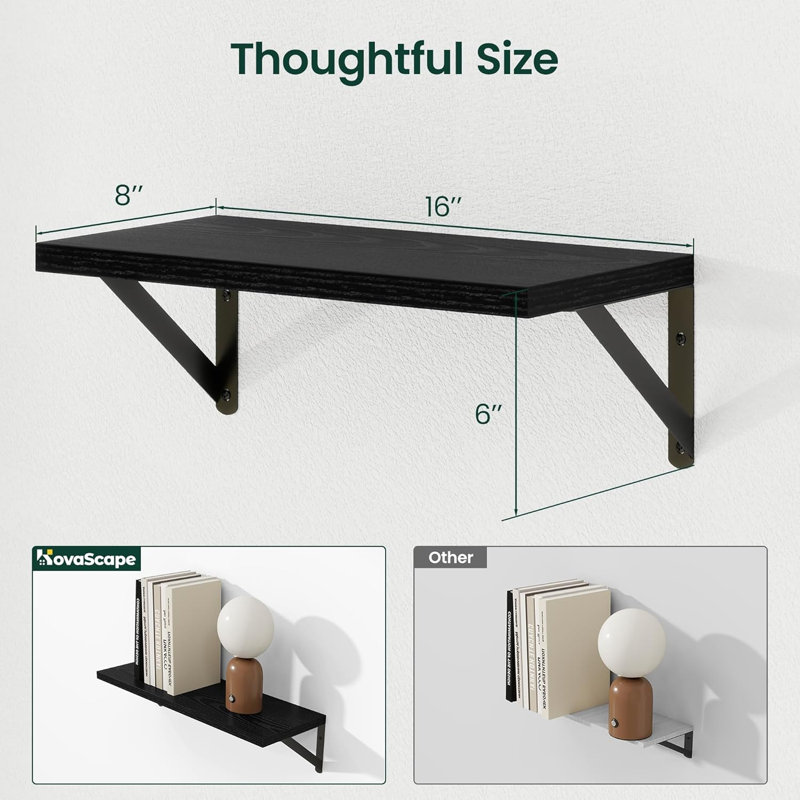 3 Piece Wood Floating Shelf