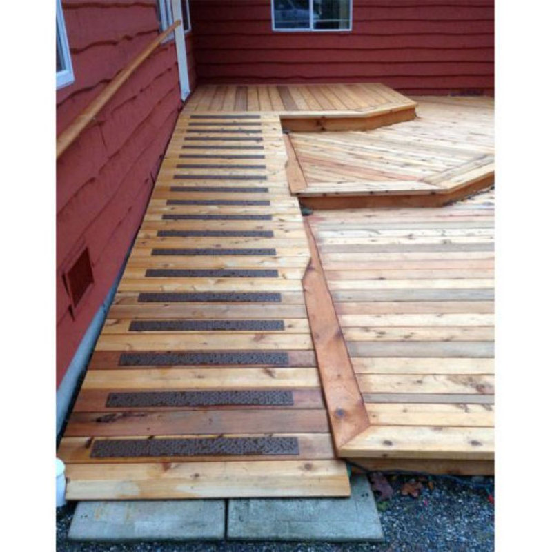 HandiTreads Brown Aluminum Non-Slip Stair Tread, 48" x 3.75"