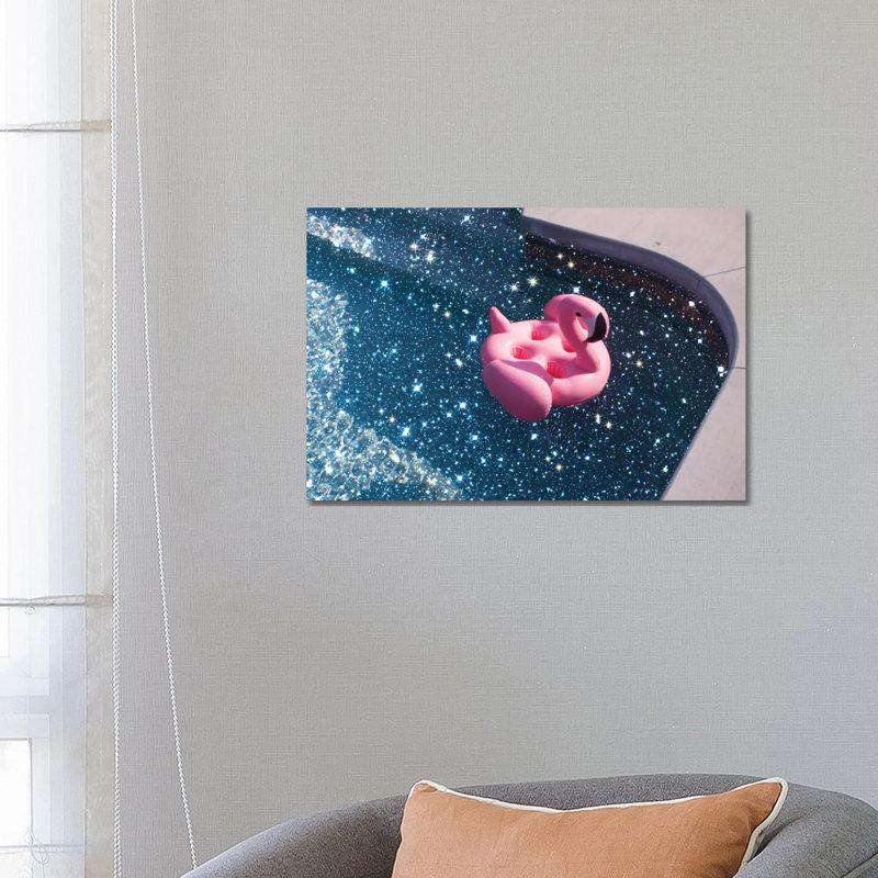 Glitter Summer Pool by Mambo Art Studio - Wrapped Canvas Print