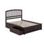Lit plateforme avec rangement en bois massif et pied de lit Florio-487897721-487897722