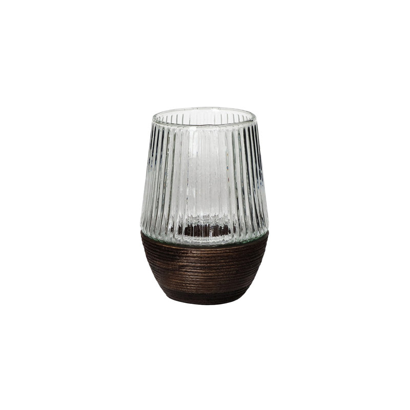 Arbre Hurricane/Vase Mango Wood Small, Dark Brown
