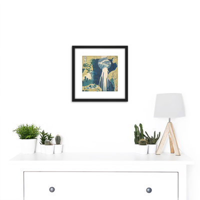 Hokusai Amida Falls Kisokaido Road Japanese Waterfall by Hokusai - Single Picture Frame Painting