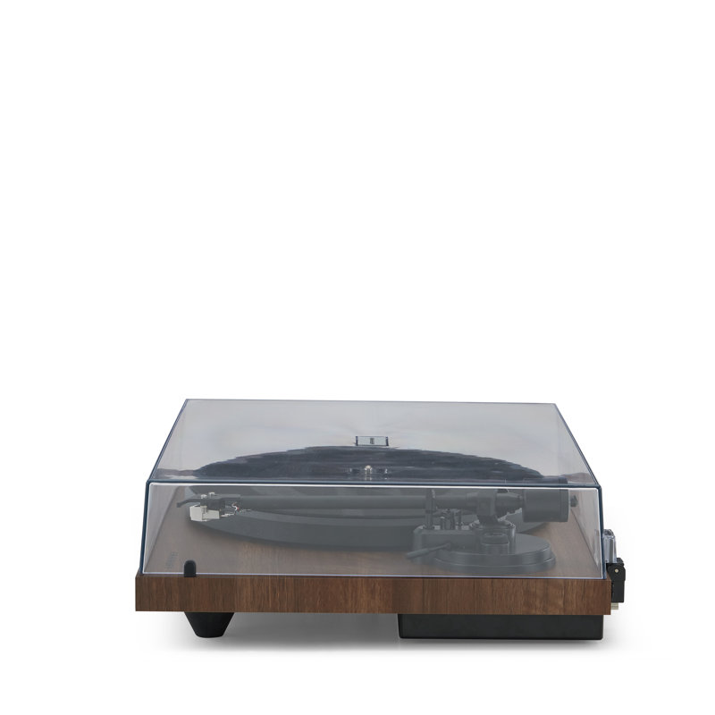 Portable 2 - Speed Turntable Decorative Record Player with Bluetooth, Walnut