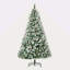 Sapin de Noël artificiel enneigé 6 pi avec des branches réalistes, 61 pommes de pin et 800 pointes