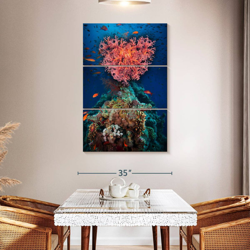 Cœur de corail Brampt, H 50 po x l 32 po