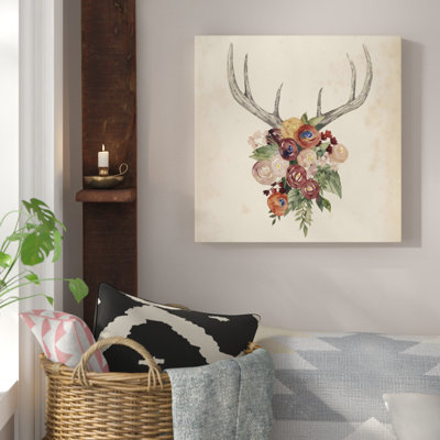 « fleur antlers i », reproduction d’impression sur toile tendue