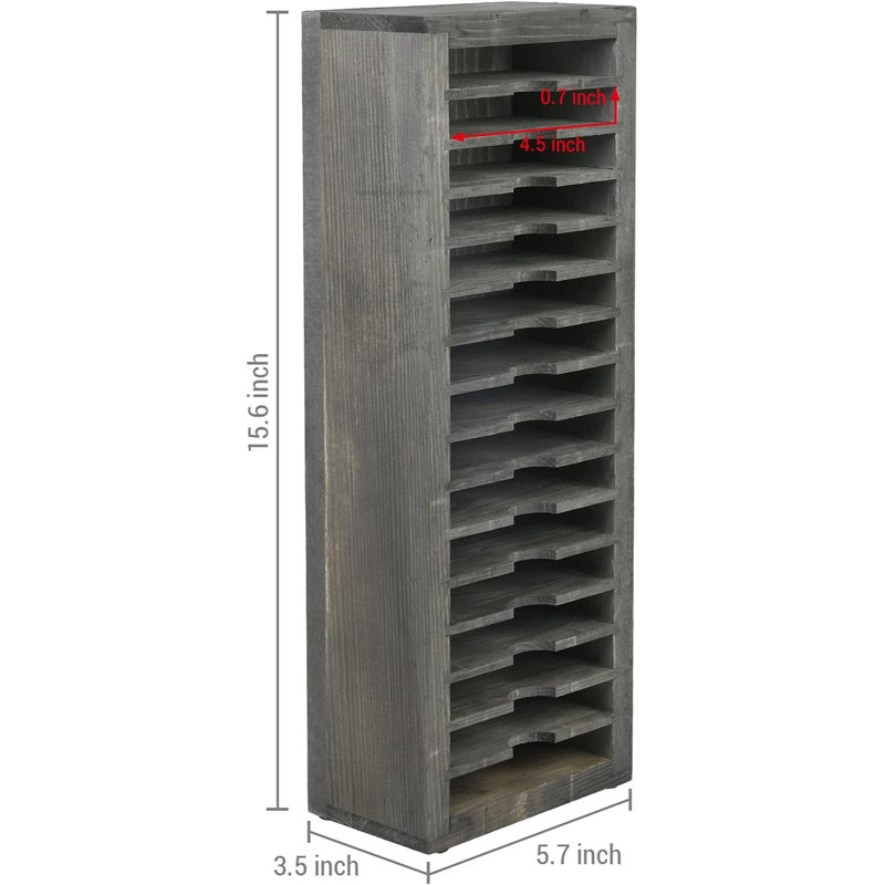 16 tablettes média en bois massif