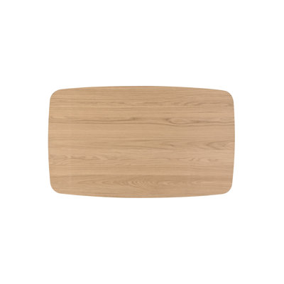 Rectangular Wood Dining Table with Curved Edges
