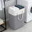 Large Capacity Foldable Fabric Laundry Hamper With Long Handles - 100L Storage Bin For Home, Office, Dorm - Multipurpose Collapsible Organizer With Lantern Design-1755599662-1755599663
