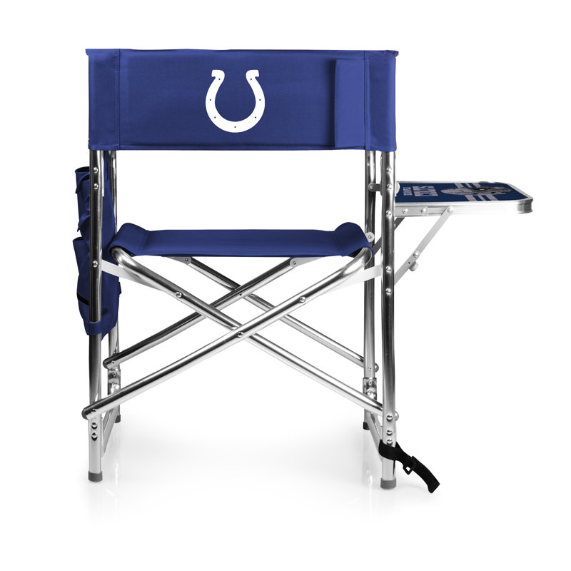 Folding Director Chair with Cushions, Blue