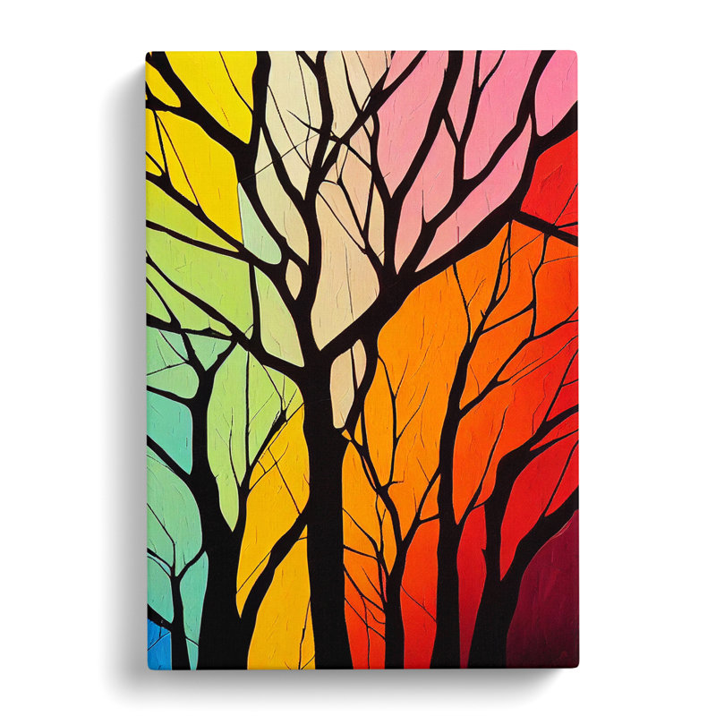 Abstract Tree Colours Vol.7 - Wrapped Canvas, 76cm H x 50cm W x 3cm D