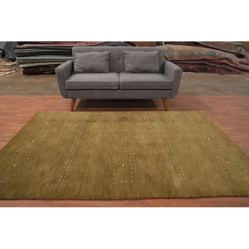 Tapis tribal fabriqué à la main de style Gabbeh 5 x 8