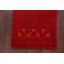 Tapis de couloir rouge en laine noué à la main de conception unique 2 pi 4 po x 4 pi 9 po New Age