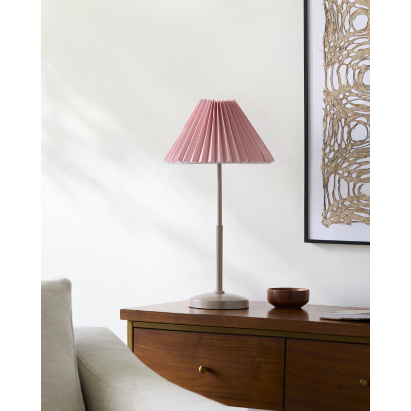 Saunton Table Lamp, Cream, Pink