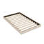 Grand lit plateforme tapissier avec lit gigogne simple et 2 ensembles de ports USB de chaque côté, tissu en lin, beige
