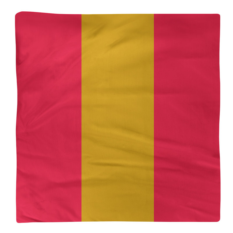 Ottawa Striped Square Napkin, 10" x 10", Red/Gold/Red, Cotton Twill