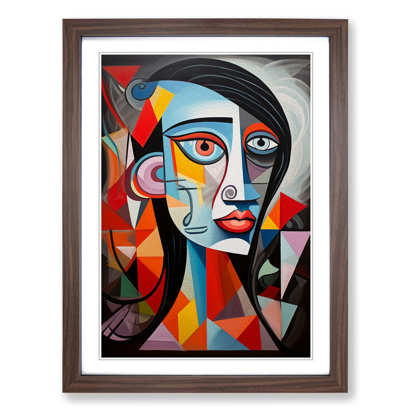 Pablo Picasso Contemporary - Framed Print, Walnut Framed, 34cm H x 25cm W x 2cm D
