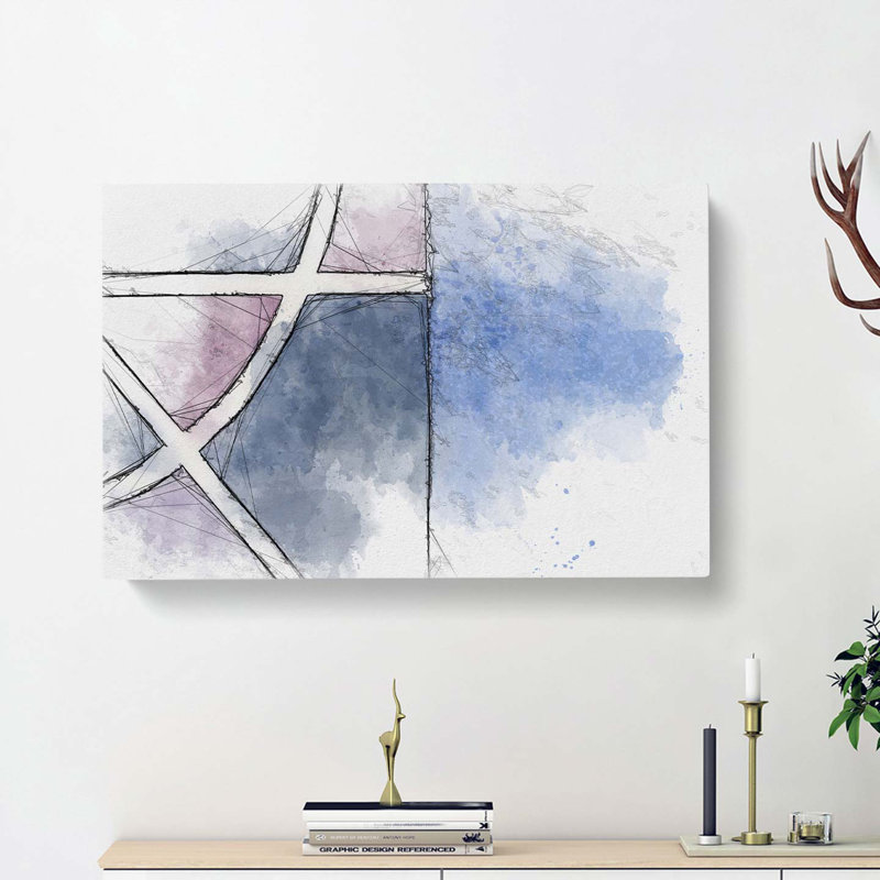 Keeping the Angles in Abstract - Wrapped Canvas, 60cm H x 91cm W x 3cm D