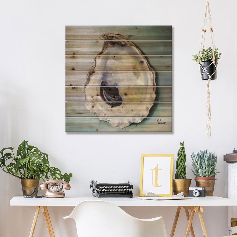 «Virginia Oyster Shell» par Kristine Kainer - peinture sur bois sans cadre