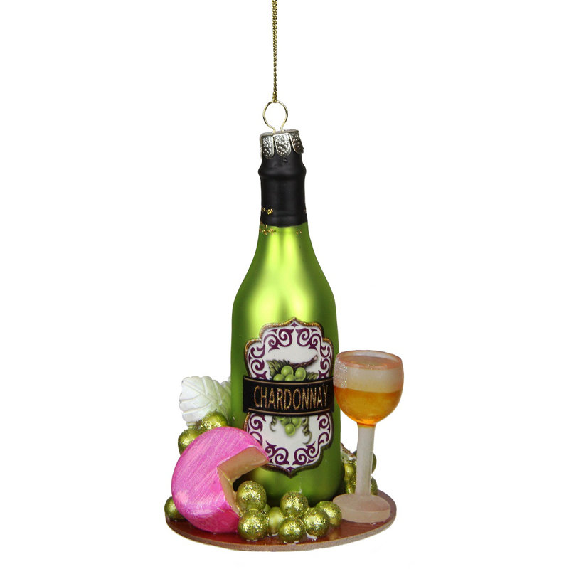 Ornement de Noël en verre 5 "Chardonnay"