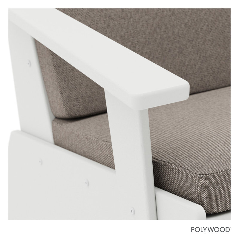 Causeuse POLYWOOD x Sol 72, Revolution® tweed patiné, Blanc
