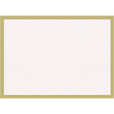 Incline Light Gold Wood Framed Corkboard, White Cork Bulletin Board, Organization Board, Pin Board