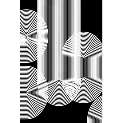Graphic Black Shapes II by Sisa Jasper - Graphic Art