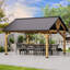 Hardtop 15 Ft. W x 13 Ft. D Solid Wood Patio Gazebo