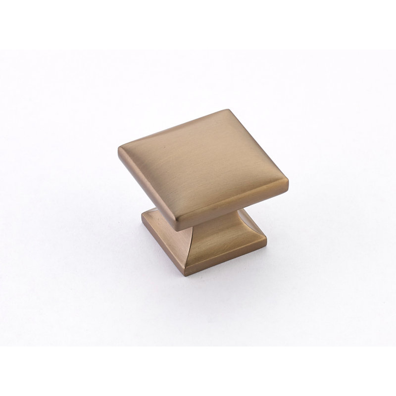 Northport Square Knob, Brushed Bronze