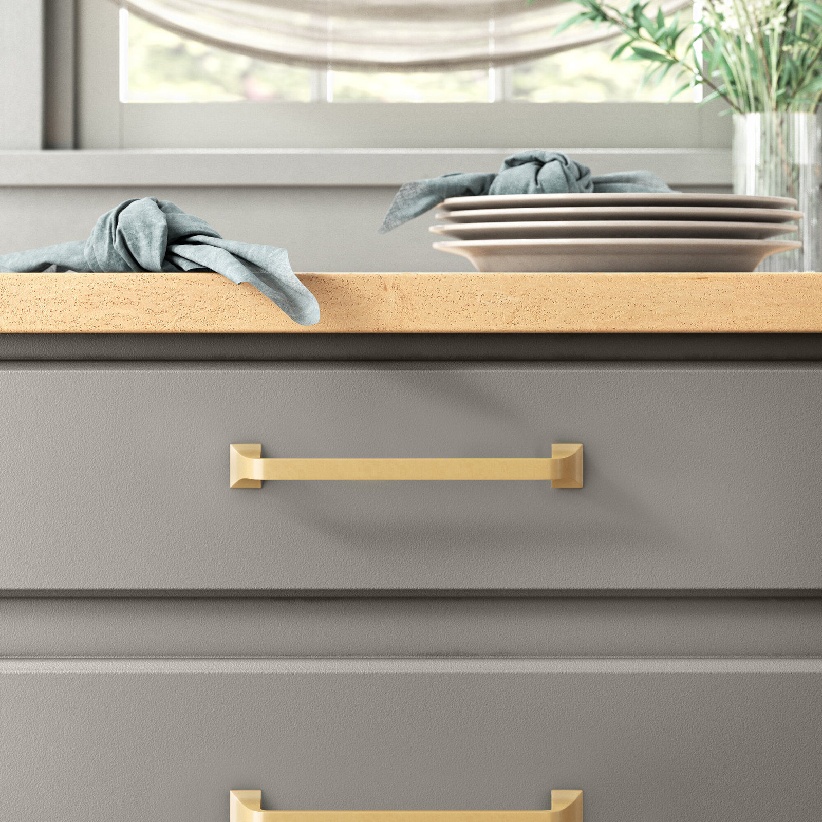 Forge Farmhouse Cabinet Pull, Champagne Bronze, 5-1/16", Set of 1