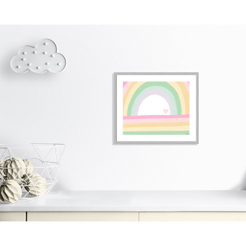 Décoration murale pour enfants, H 21,5 po x l 25,5 po x P 1,19 po, Encadré de boîte argent