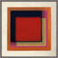 Overlapping Color 3' Framed Graphic Art Print on Glass