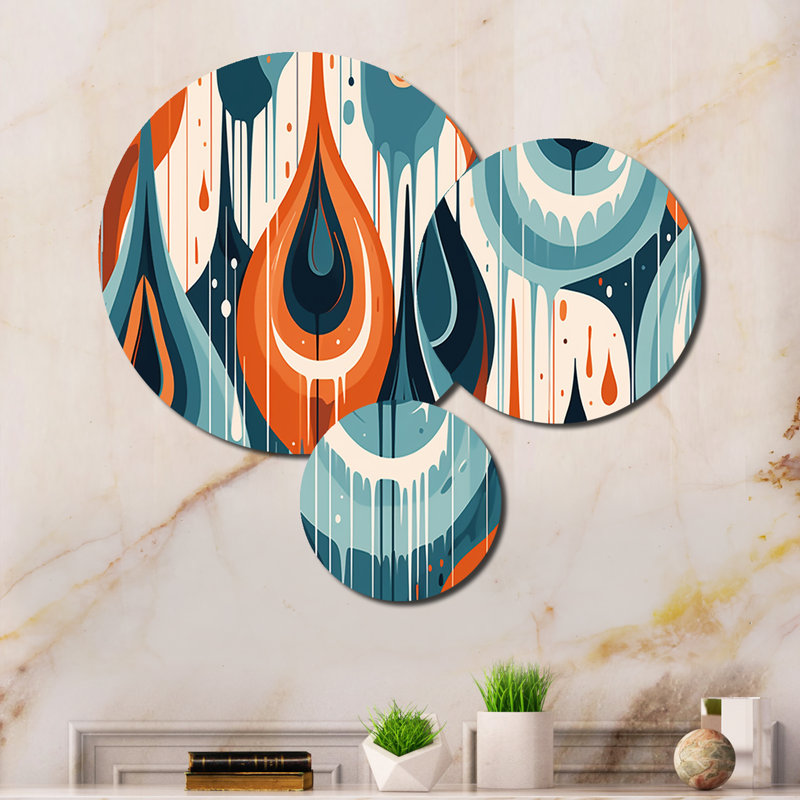 Ensemble de 3 décorations murales en métal