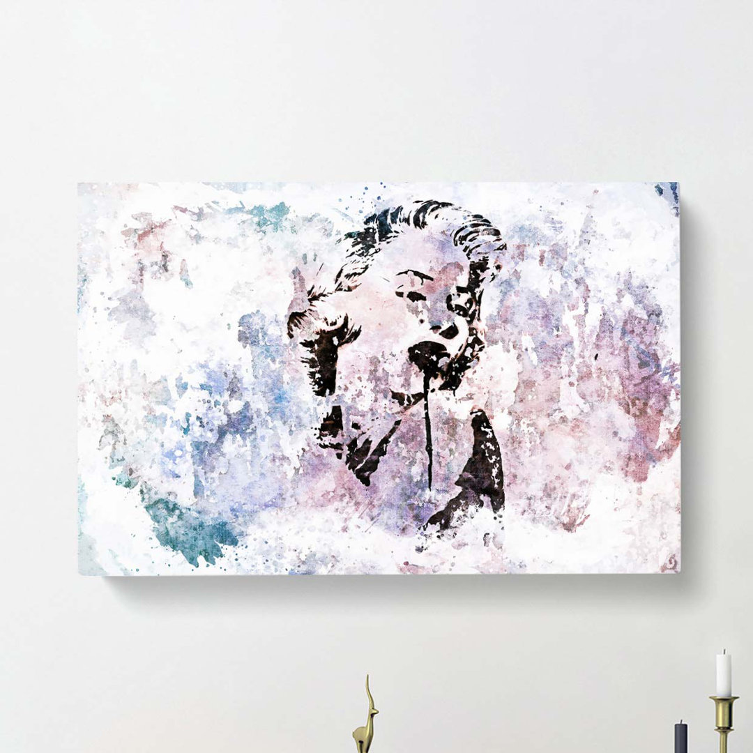 Marilyn Monroe Graffiti In Abstract - Wrapped Canvas